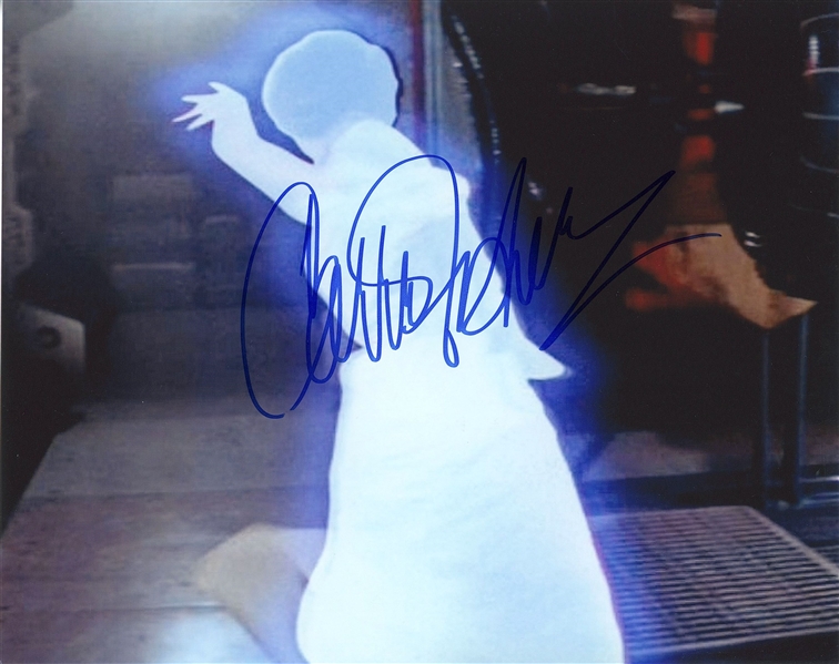 Star Wars: Carrie Fisher “Princess Leia Hologram” Signed” 10” x 8” Signed Photo from “A New Hope” (Beckett/BAS Guaranteed) 