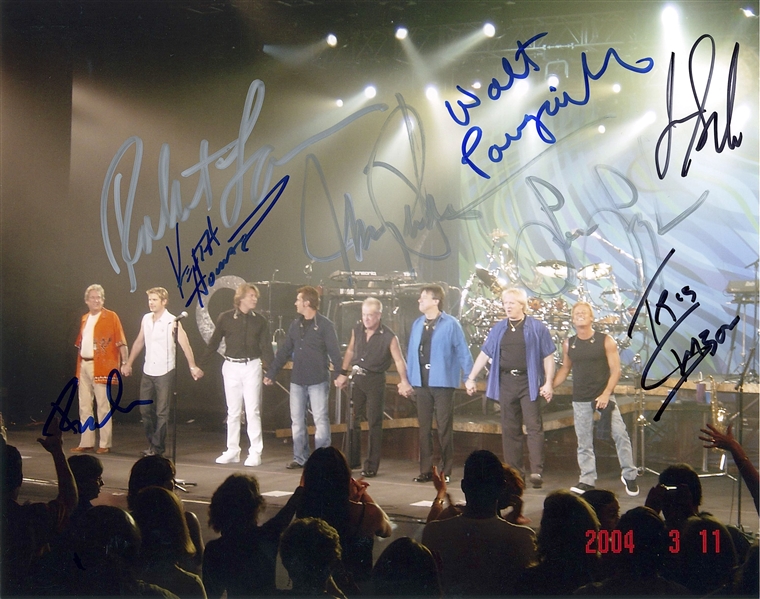 Chicago Fully Group Signed 2004 Photo w/ Ticket (8 Sigs) (Beckett/BAS Guaranteed) 
