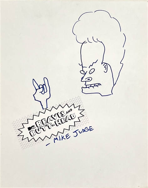 Beavis & Butt-Head: Mike Judge “Beavis” Oversized Signed Sketch (John Brennan Collection (JSA LOA) 