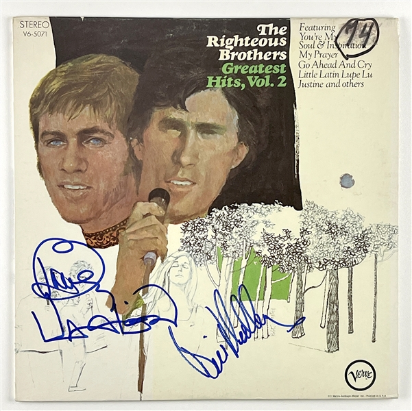 The Righteous Brothers: Bobby Hatfield & Bill Medley Dual-Signed “Greatest Hits, Vol. 2” Album Record (John Brennan Collection) (Beckett/BAS Authentication)