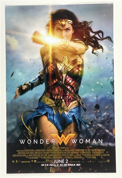 Wonder Woman: Gal Gadot 11” x 17” Signed Poster (Beckett/BAS Guaranteed)