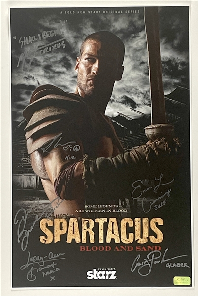 Spartacus “Blood and Sand” Cast Signed 11” x 17” Mini Poster (6 Sigs) (Beckett/BAS Guaranteed) 