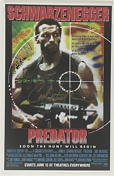 Predator: Carl Weathers Signed 11” x 17” Mini Poster (Beckett/BAS Guaranteed) 