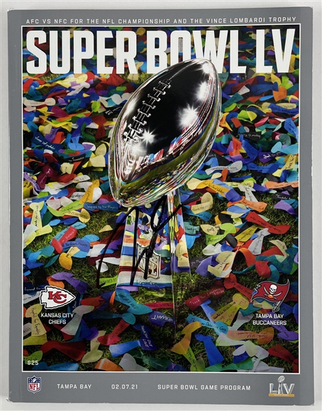 Tom Brady RARE In-Person Signed Super Bowl LV Official Program (JSA LOA)