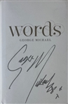 Lot of 3: George Michael Signed "Words" Hardcover Book, Tour Book, and Record Album w/ Vinyl (Epperson/REAL LOA)