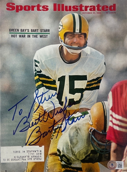 Bart Starr Signed 1966 Sports Illustrated Magazine (BAS LOA)(Steve Grad Autograph Collection)