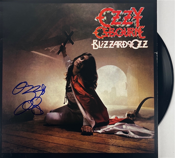 Ozzy Osbourne Signed "Blizzard of Oz" Album Cover w/ Vinyl (BAS Witnessed)