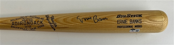 Ernie Banks Signed Adirondack Bat (Beckett/BAS)
