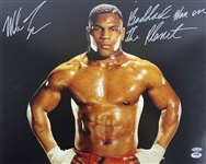 Mike Tyson Signed & Inscribed 16" x 20" Photo (PSA/DNA)