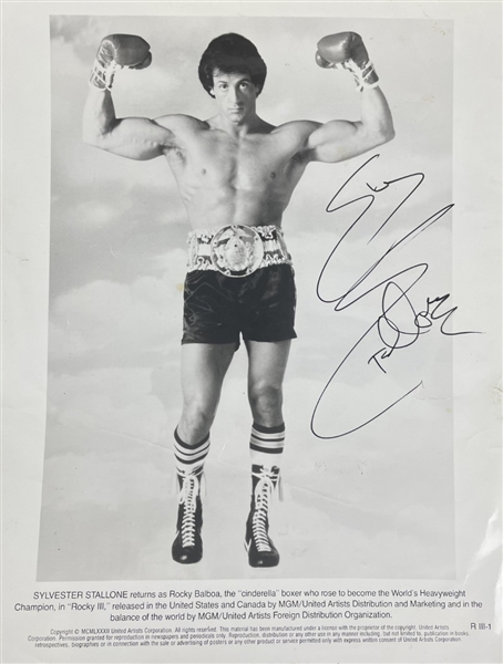 Sylvester Stallone Signed 8" x 10" Photograph From The Movie "Rocky III" (JSA)