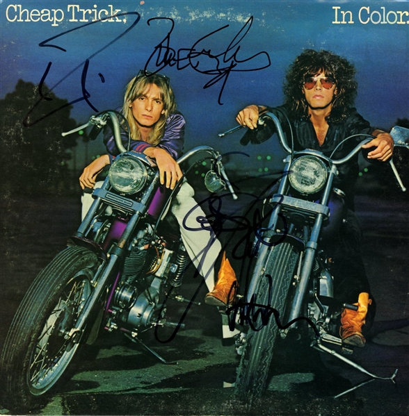 Cheap Trick: Group Signed "In Color" Vinyl Record (4 Sigs)(ACOA LOA)