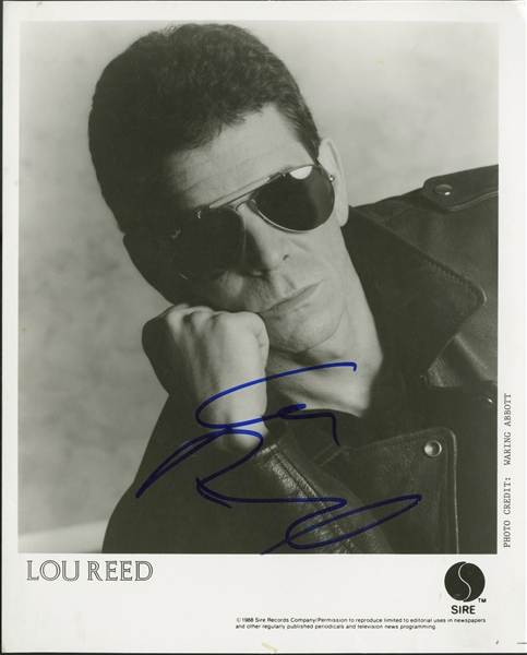 Lou Reed Signed 8" x 10" Photo (ACOA)