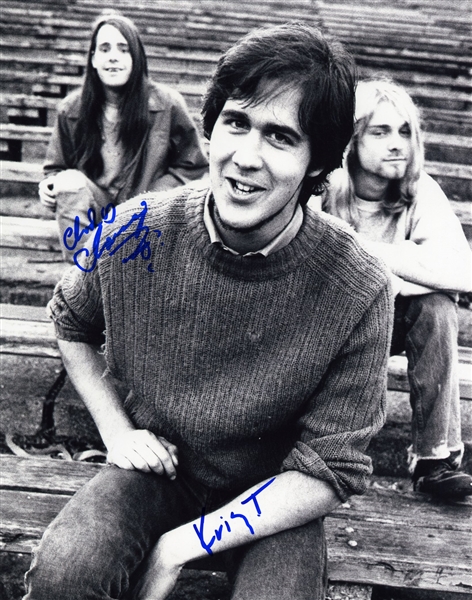 Nirvana: Krist and Chad Channings Signed 11" x 14" Photo (ACOA)