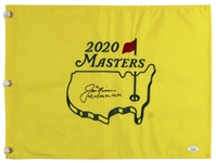 Jack Nicklaus Signed 2020 Masters Flag with Career Wins Inscription (JSA LOA)