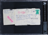 Tupac Shakur 1995 Handwritten & Signed Prison Envelope (Beckett/BAS Encapsulated)