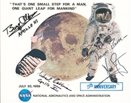 Apollo 11 Crew Signed 5th Anniversary Commemorative 8" x 10" Print (Beckett/BAS LOA)