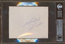 Michael Landon Signed 4.5" x 5.5" Album Page (Beckett/BAS Encapsulated)