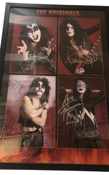 KISS Group In-Person Signed 24” x 36” Poster (4 Sigs) (Roger Epperson/REAL LOA)