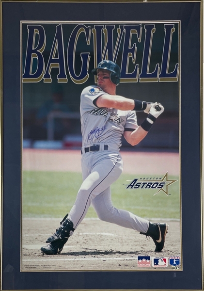 Jeff Bagwell Signed Photo in Custom Framing (Beckett/BAS Guaranteed) 