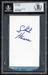 Chick Hearn Signed 3" x 5" Index Card (Beckett/BAS Encapsulated)