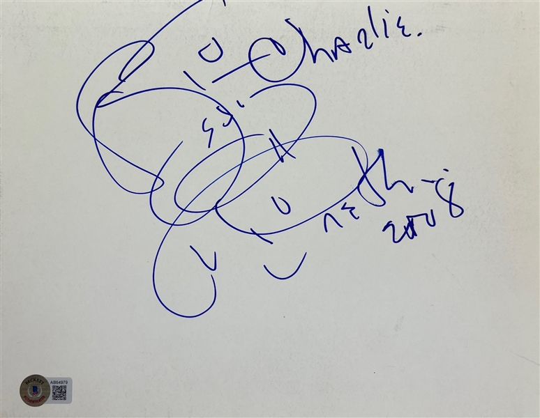 Aretha Franklin Signed & Inscribed 8.5" x 11" Sheet (Beckett/BAS)