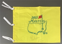 Charles Schwartzel Signed & Inscribed "2011 Champ" Masters Golf Flag (PSA/DNA)