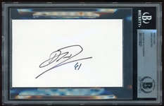 Dirk Nowitzki Signed 3" x 5" Index Card (Beckett/BAS Encapsulated)