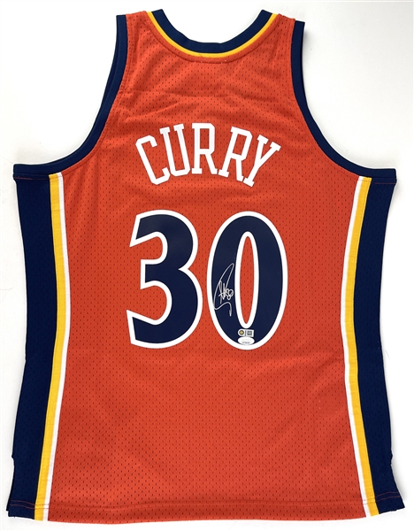 Stephen Curry Signed Golden State Warriors Mitchell & Ness 2009-10 Rookie Style Jersey (JSA & Curry/USA COAs)