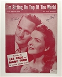 Les Paul & Mary Ford Signed “I’m Sitting On Top of the World” Sheet Music (Roger Epperson/REAL Authentication)
