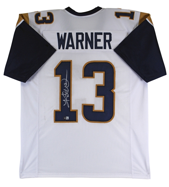 Kurt Warner Signed St. Louis Rams Pro Style Jersey (Beckett/BAS COA)