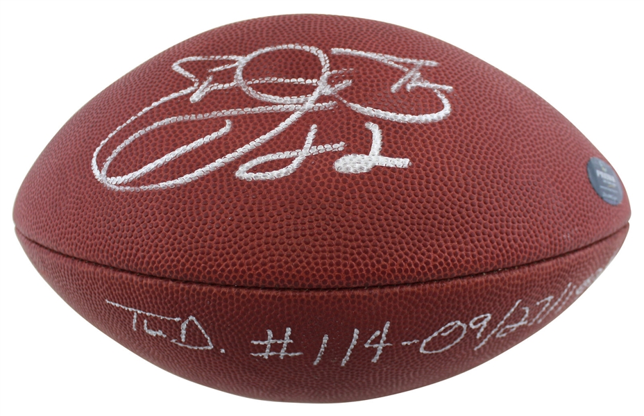 Emmitt Smith Signed & Game Used Football Carried for Career TD #114 (Beckett/BAS LOA)