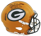 Aaron Rodgers Signed Packers Speed Proline Authentic Game Model Helmet with 3 Inscriptions (Fanatics Hologram & COA)