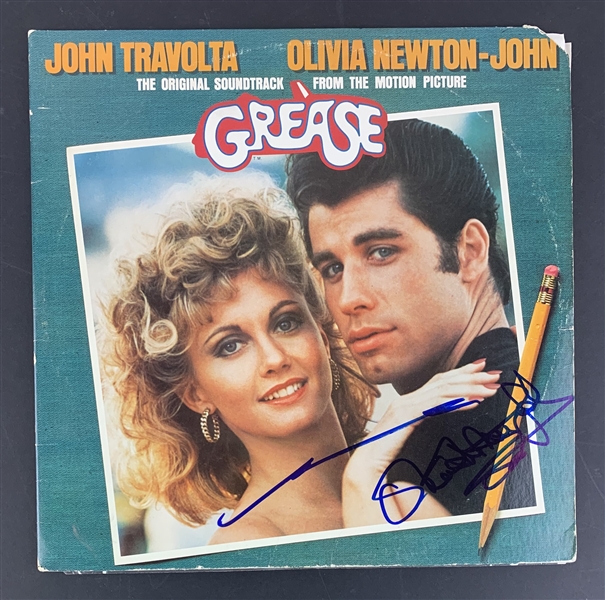 Olivia Newton-John & John Travolta Signed "Grease" Album Cover w/ Vinyl (Third Party Guaranteed)