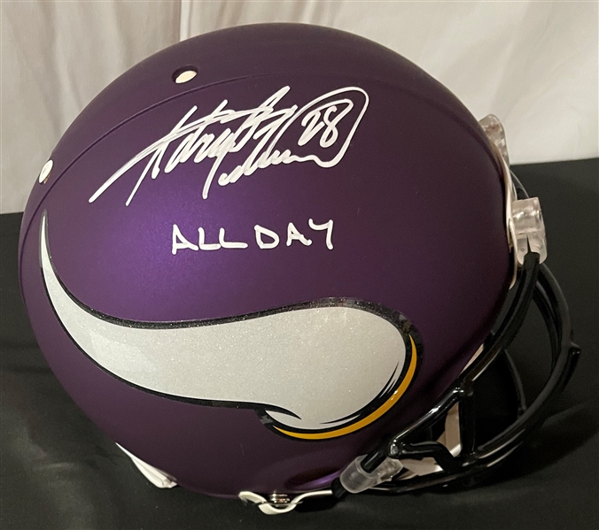 Adrian Peterson Signed & "All Day" Inscribed Proline Authentic Minnesota Vikings Helmet (JSA COA)