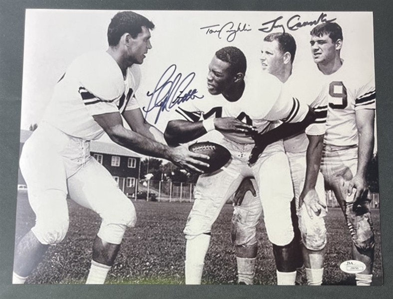 1966 Syracuse Backfields Multi-Signed 11" x 14" Photo w/ Coughlin, Little, & Csonka (JSA COA)