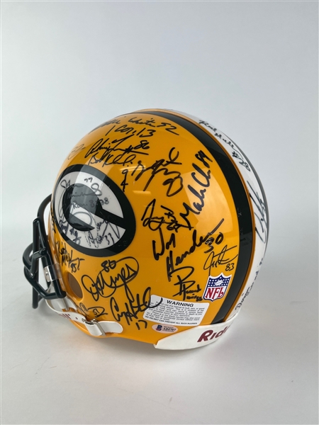 1996 Super Bowl Champions Green Bay Packers Team Signed Helmet (42/Sigs) (Beckett/BAS LOA) 