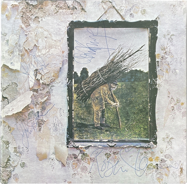 Led Zeppelin Spectacular Group Signed Led Zeppelin IV Record Album - Zep's Most Coveted Signed LP! (JSA LOA)