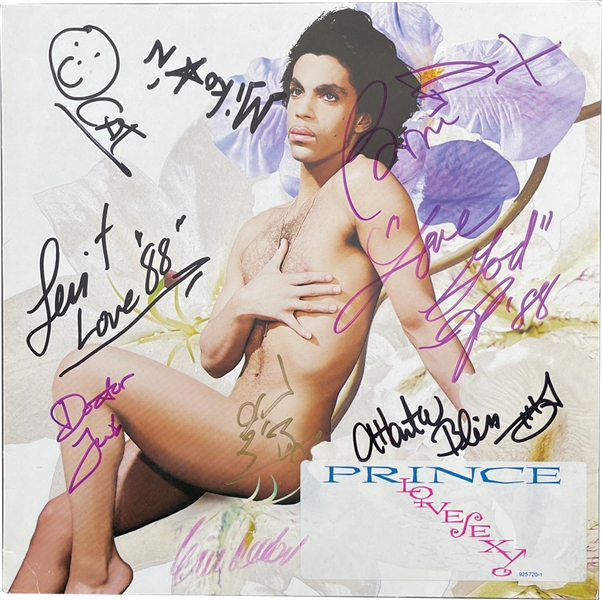 Prince & The Revolution Superb Group Signed "Lovesexy" Record Album (JSA LOA)