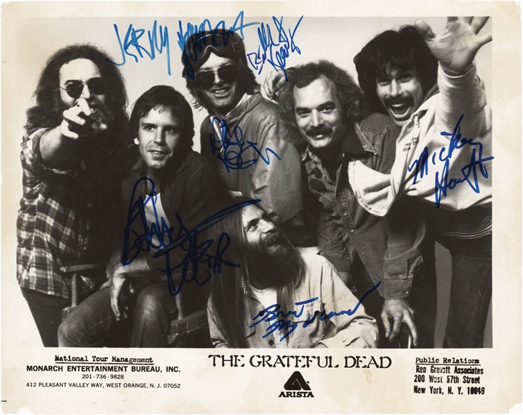 The Grateful Dead Ultra Rare Group Signed 1979 Arista Records 8 x 10 Promotional Photograph (Epperson/REAL LOA)