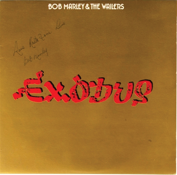 Bob Marley Spectacular Signed Exodus Record Album with Terrific Inscription & Autograph (Epperson/REAL LOA)