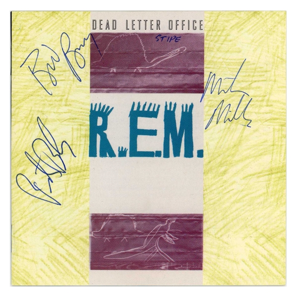 R.E.M. Group Autographed Dead Letter Office CD (4 Sigs) (UK) (Tracks COA) 