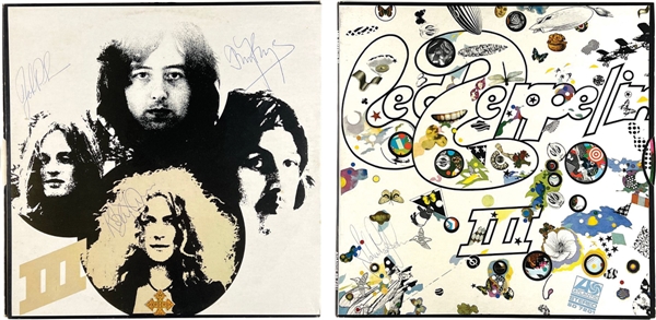 Led Zeppelin Fully Group Signed “Led Zeppelin III” Record Album (4 Sigs) (JSA Authentication) 