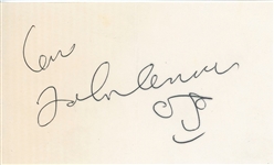Beatles: John Lennon Signature w/ Sketch (Third Party Guaranteed) 