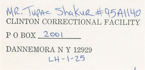 Tupac Shakur Hand-Addressed & Signed Envelope (Third Party Guaranteed) 