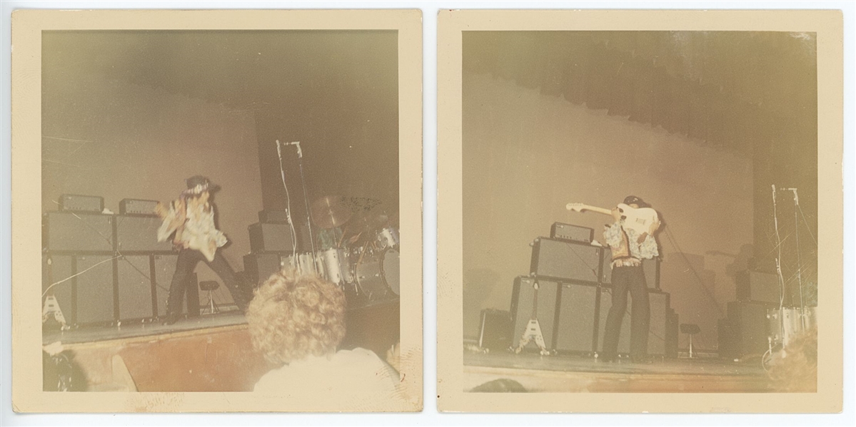 Jimi Hendrix Pair of Original 3.5” x 3.5” Candid Photos 