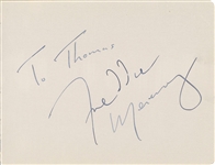 Queen: Freddie Mercury Signed 6.25” x 4.75” Autograph Album Page (Roger Epperson/REAL Authentication) 