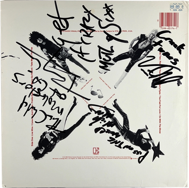Motley Crue Group Signed “Too Fast For Love” Album (4 Sigs) (Roger Epperson/REAL Authentication) 