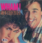 Wham 1984 Dual-Signed 45 Sleeve “Wake Me Up Before You Go-Go” (Beckett/BAS Authentication)
