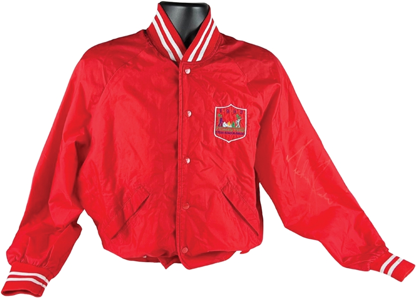 Michael Jackson 1992 Signed Red Baseball Jacket (Beckett/BAS Authentication) 