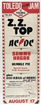 AC/DC & ZZ Top 1980 Toledo Speedway Jam II Original Concert Poster 